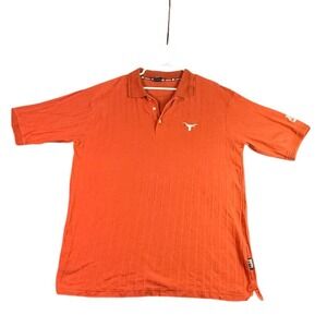 VTG‎ Team Starter Texas Longhorns Polo Shirt Embroidered Logo Orange 2XL